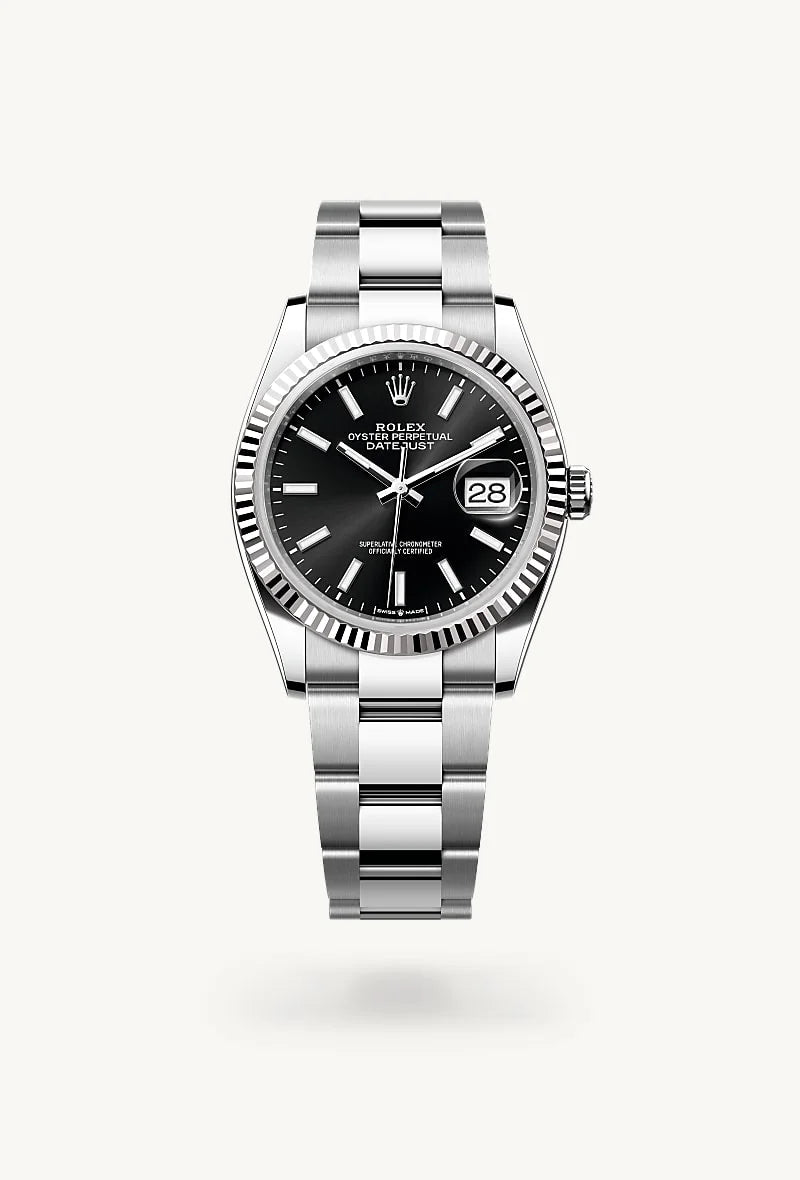 Rolex Datejust in White Rolesor - combination of Oystersteel and white gold, M126234-0016 - Sylvan's Jewelers
