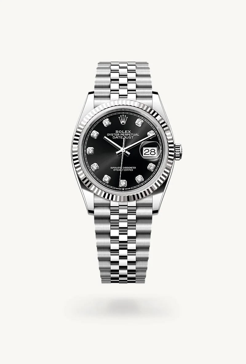 Rolex Datejust in White Rolesor - combination of Oystersteel and white gold, M126234-0027 - Sylvan's Jewelers