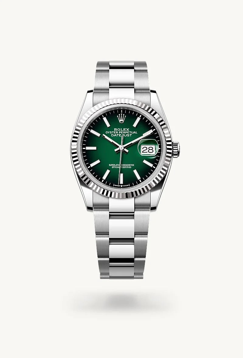 Rolex Datejust in White Rolesor - combination of Oystersteel and white gold, M126234-0060 - Sylvan's Jewelers