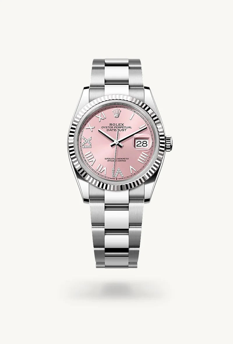 rolex Datejust in White Rolesor - combination of Oystersteel and white gold, M126234-0066 - Sylvan's Jewelers