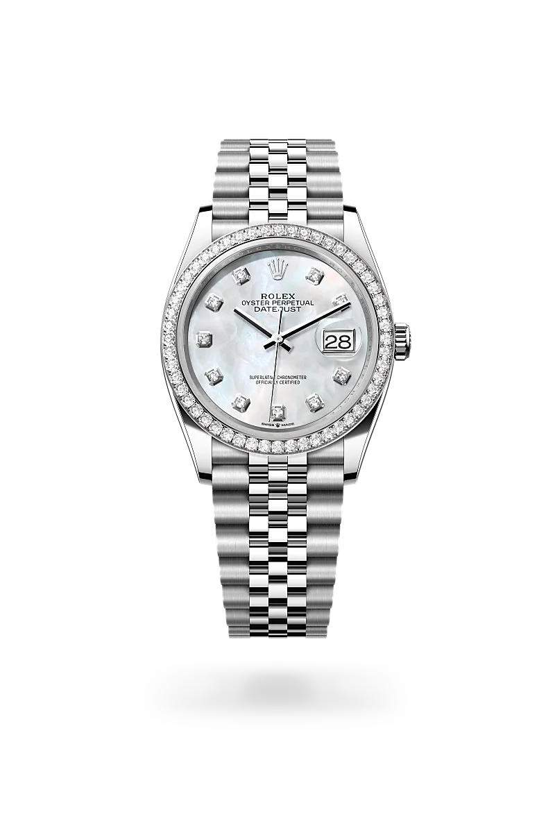 Rolex Datejust in White Rolesor - combination of Oystersteel and white gold, M126284RBR-0011 - Sylvans