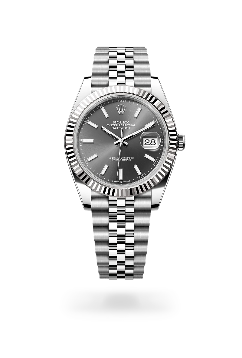 rolex Datejust in White Rolesor - combination of Oystersteel and white gold, M126334-0014 - Sylvan's Jewelers
