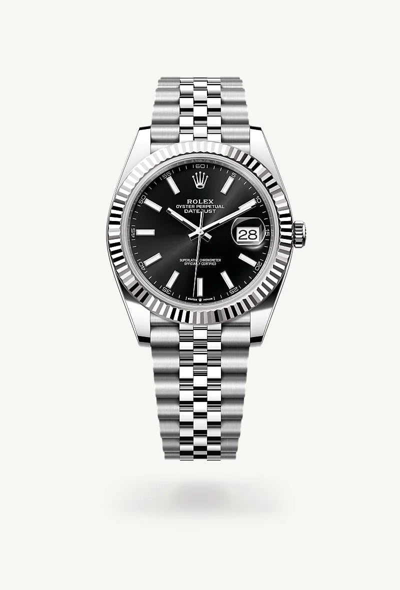 rolex Datejust in White Rolesor - combination of Oystersteel and white gold, M126334-0018 - Sylvan's Jewelers