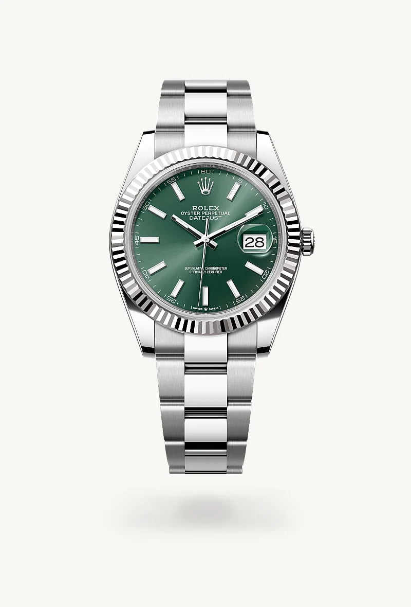 Rolex Datejust in White Rolesor - combination of Oystersteel and white gold, M126334-0027 - Sylvan's Jewelers