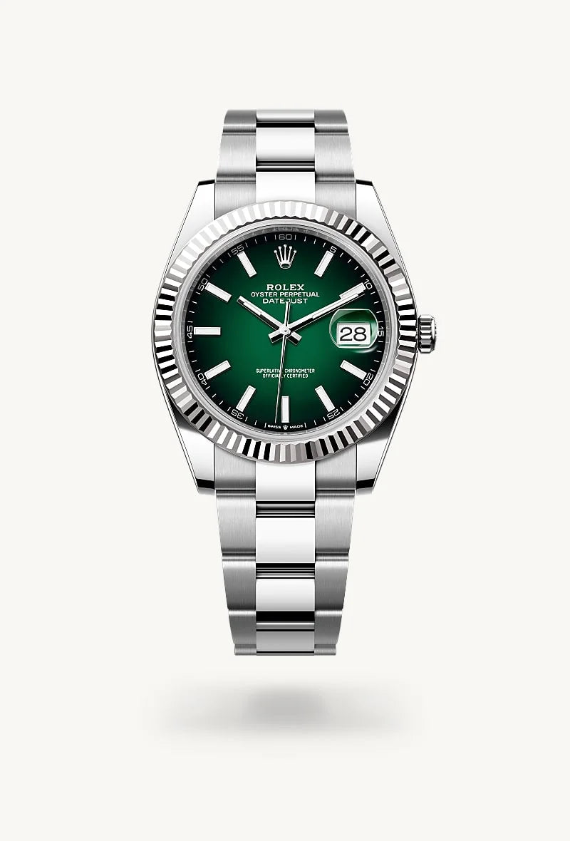 rolex Datejust in White Rolesor - combination of Oystersteel and white gold, M126334-0033 - Sylvan's Jewelers