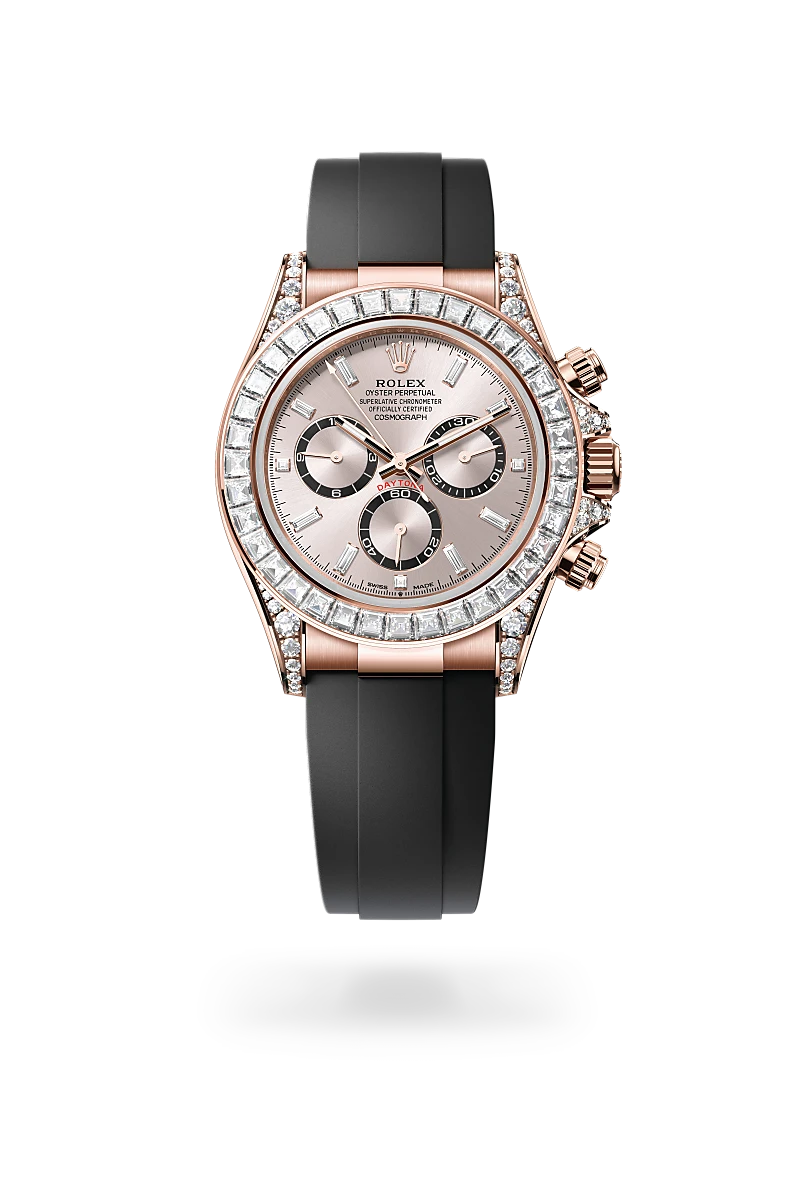 Rolex Cosmograph Daytona 18 kt Everose gold with lugs set with diamonds, M126535TBR-0002