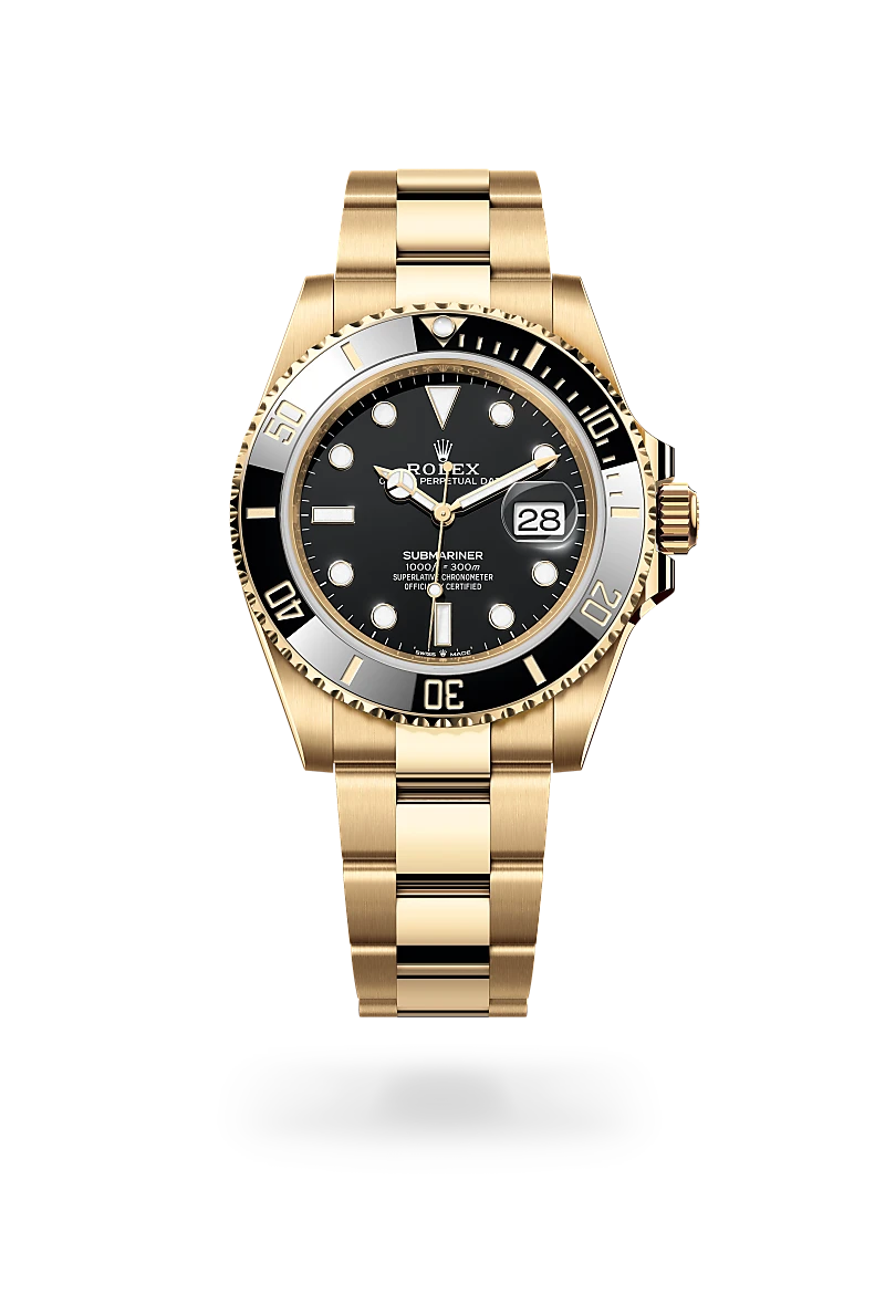 Rolex Submariner in 18 kt yellow gold, M126618LN-0002 - Sylvans