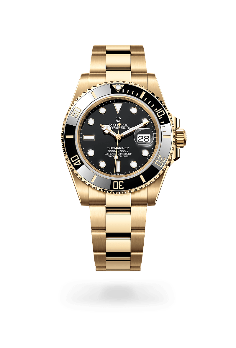 rolex Submariner in 18 kt yellow gold,  - Sylvans