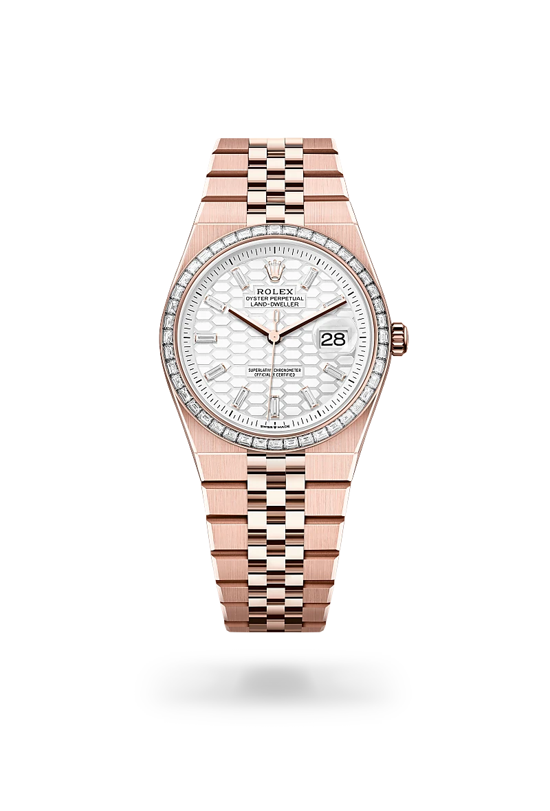 Rolex Land-Dweller in 18 kt Everose gold, M127285TBR-0002 - Sylvans