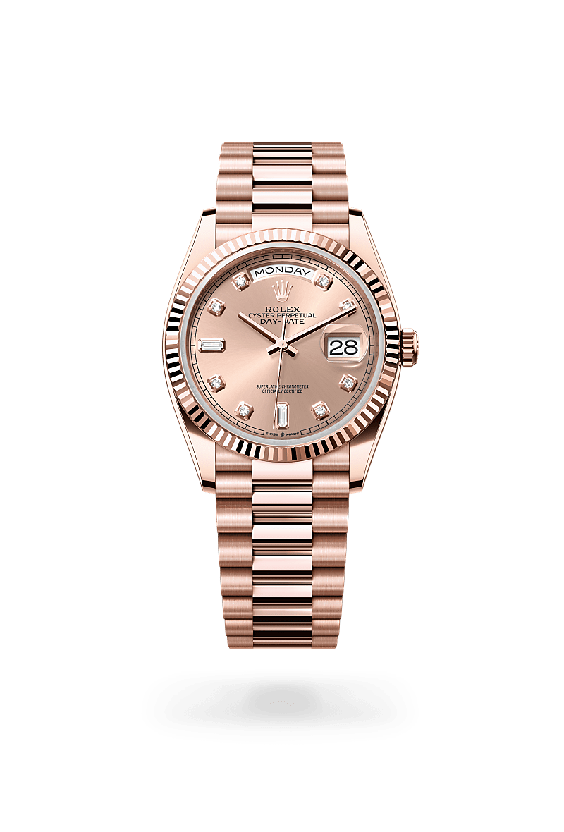 rolex Day-Date in 18 kt Everose gold,  - Sylvans