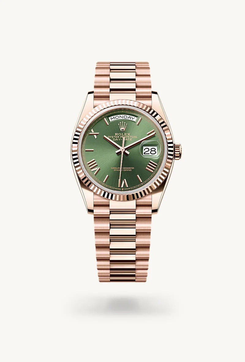 rolex Day-Date in 18 kt Everose gold, M128235-0089 - Sylvan's Jewelers