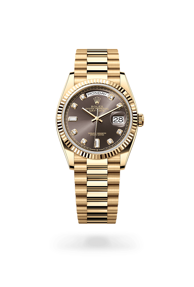 rolex Day-Date in 18 kt yellow gold, M128238-0022 - Sylvan's Jewelers