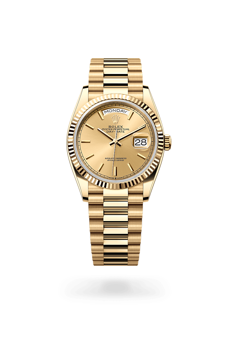 rolex Day-Date in 18 kt yellow gold,  - Sylvans