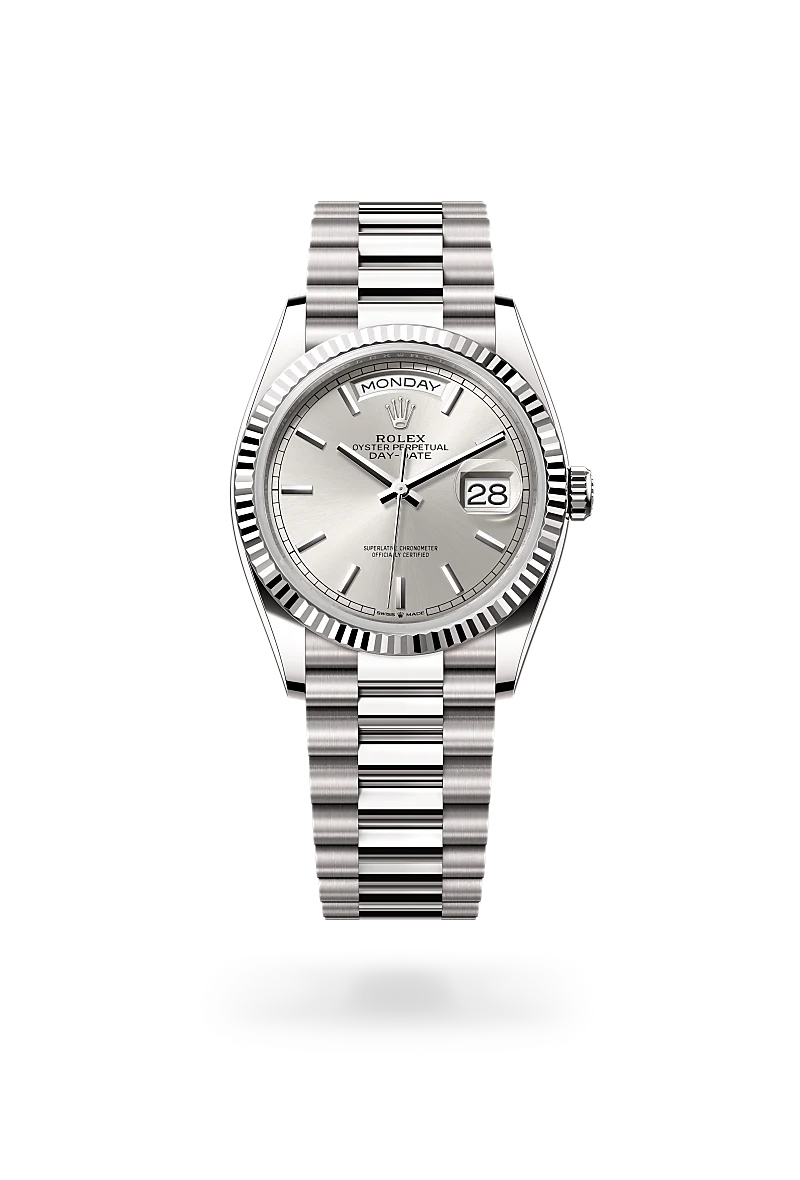 Rolex Day-Date 36 18 kt white gold, M128239-0005