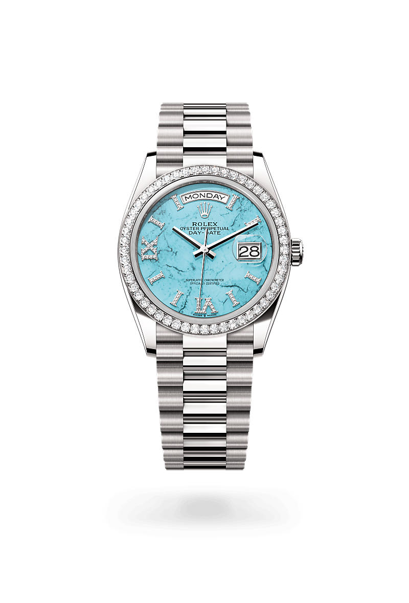 rolex Day-Date in 18 kt white gold,  - Sylvans