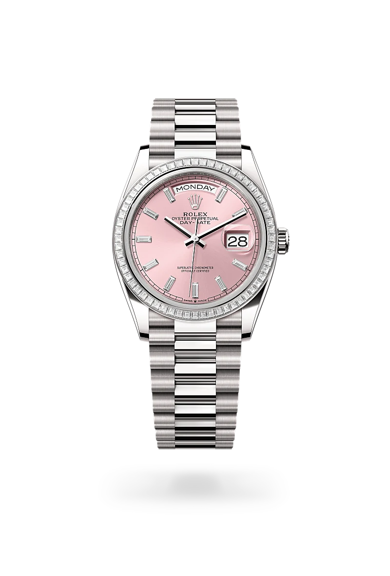 rolex Day-Date in 18 kt white gold, M128399TBR-0029 - Sylvan's Jewelers