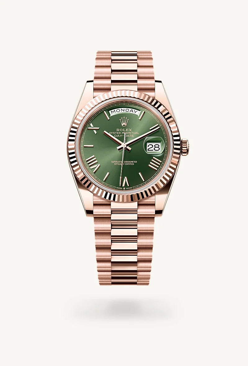 rolex Day-Date in 18 kt Everose gold, M228235-0025 - Sylvan's Jewelers