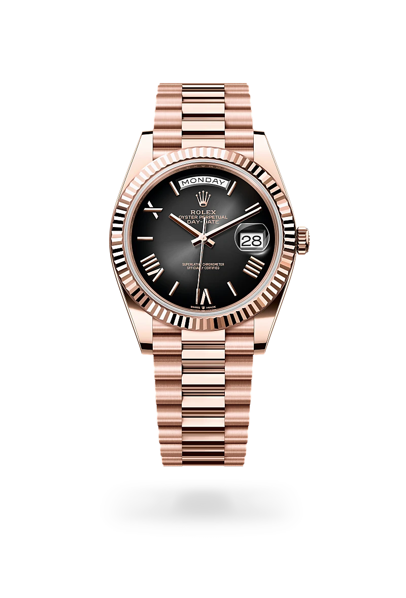 rolex Day-Date in 18 kt Everose gold, M228235-0055 - Sylvan's Jewelers