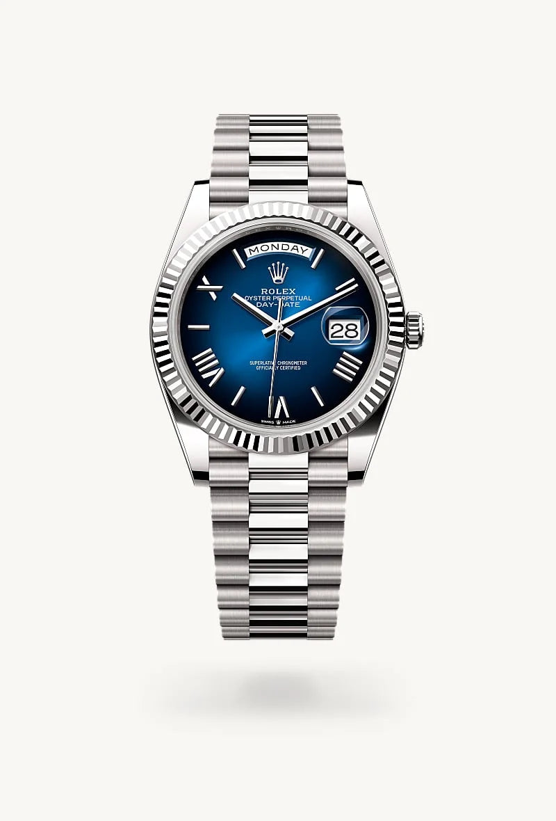 rolex Day-Date in 18 kt white gold, M228239-0076 - Sylvan's Jewelers