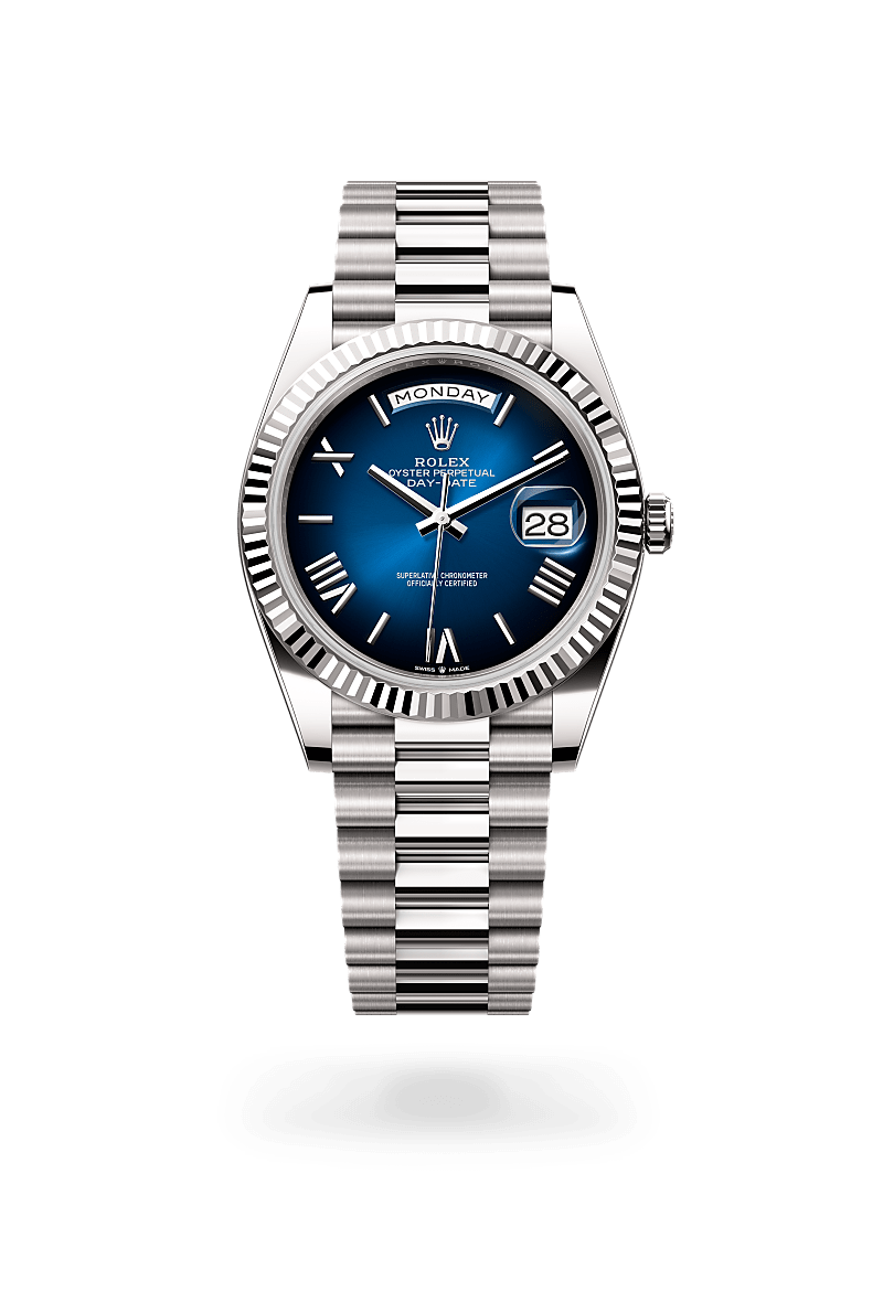 rolex Day-Date in 18 kt white gold, M228239-0076 - Sylvan's Jewelers