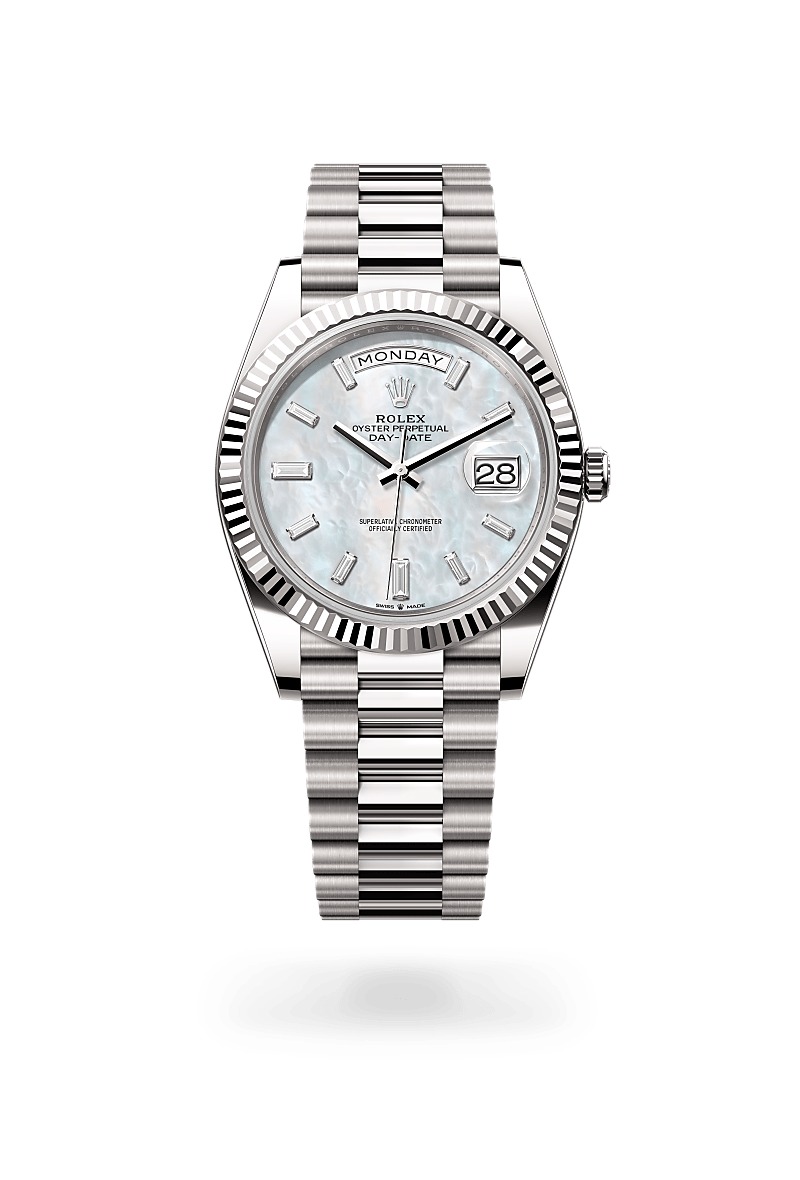 rolex Day-Date in 18 kt white gold, M228239-0078 - Sylvan's Jewelers