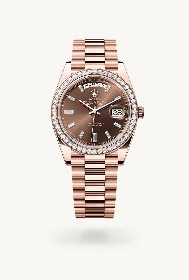 Rolex Day-Date in 18 kt Everose gold, M228345RBR-0006 - Sylvan's Jewelers