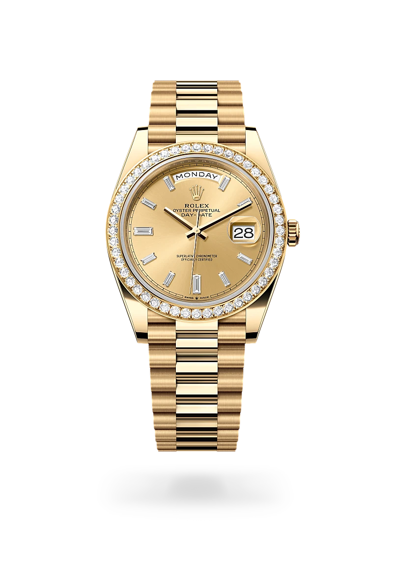 rolex Day-Date in 18 kt yellow gold, M228348RBR-0002 - Sylvan's Jewelers