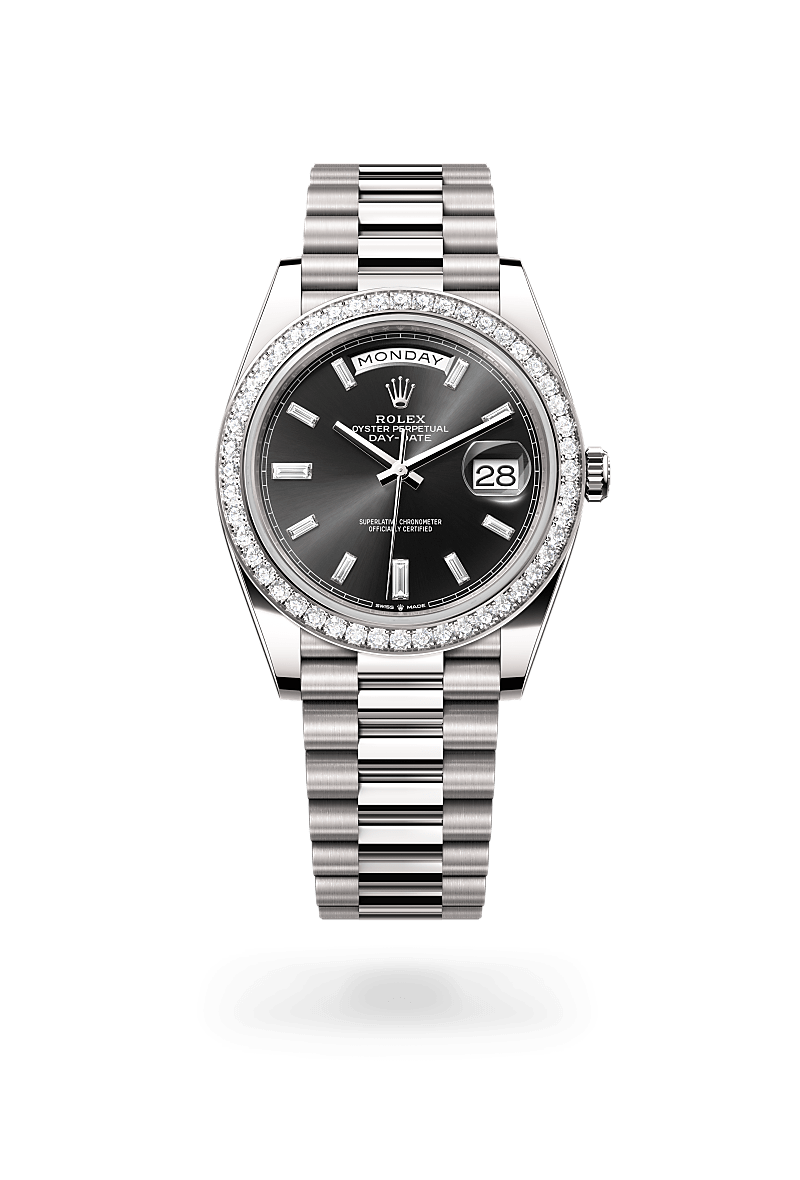 rolex Day-Date in 18 kt white gold,  - Sylvans