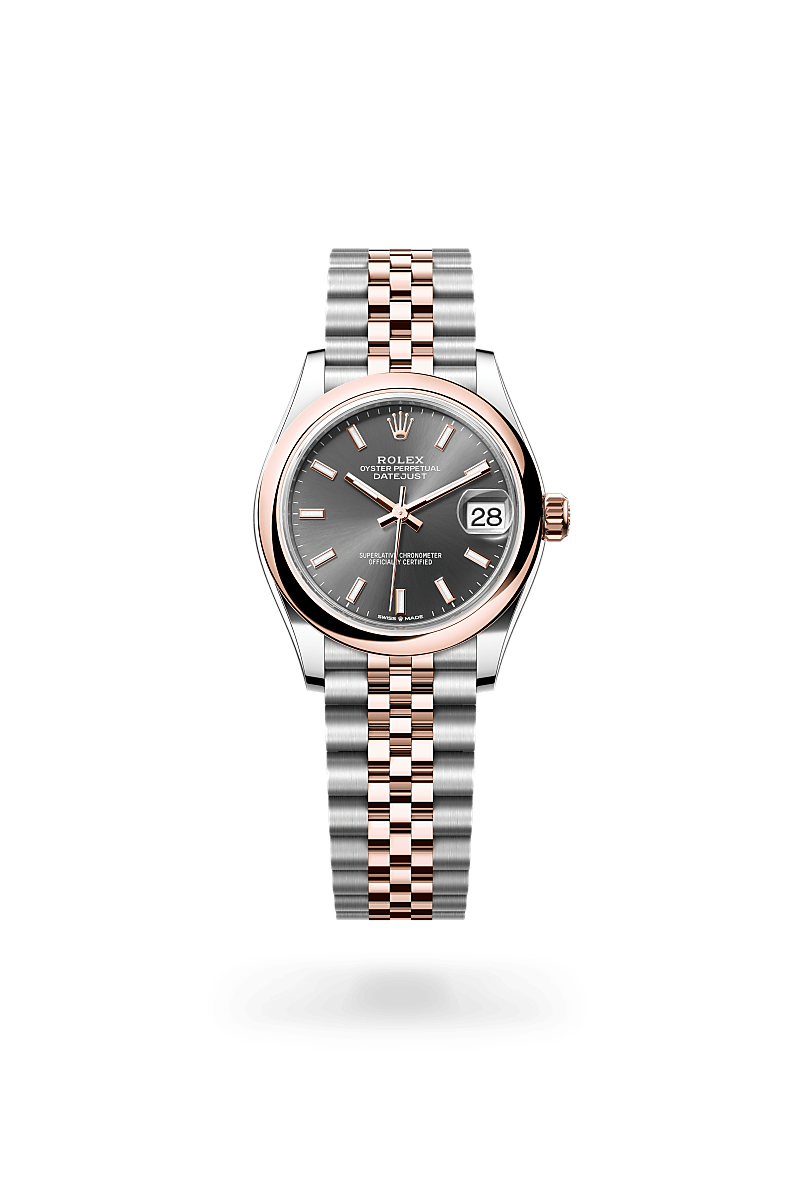 rolex Datejust in Everose Rolesor - combination of Oystersteel and Everose gold, M278241-0018 - Sylvan's Jewelers