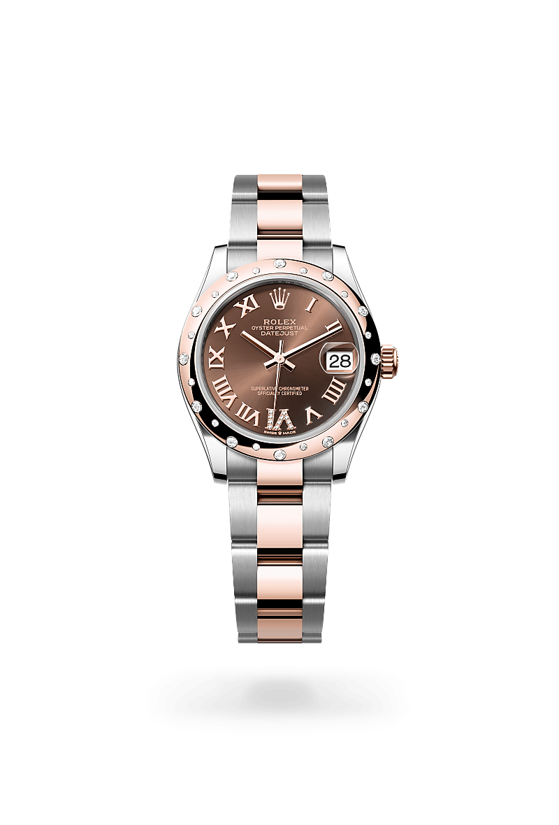 rolex Datejust in Everose Rolesor - combination of Oystersteel and Everose gold, M278341RBR-0003 - Sylvan's Jewelers