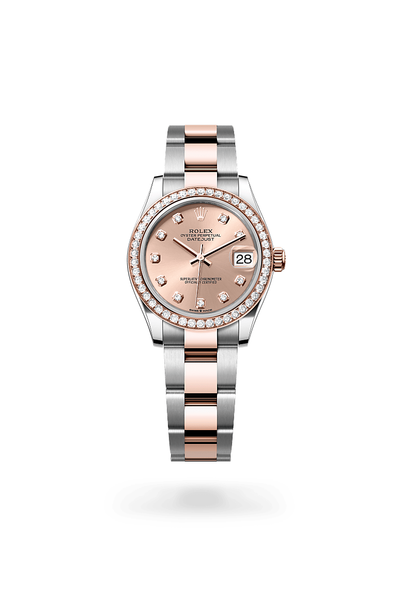 rolex Datejust in Everose Rolesor - combination of Oystersteel and Everose gold, M278381RBR-0023 - Sylvan's Jewelers