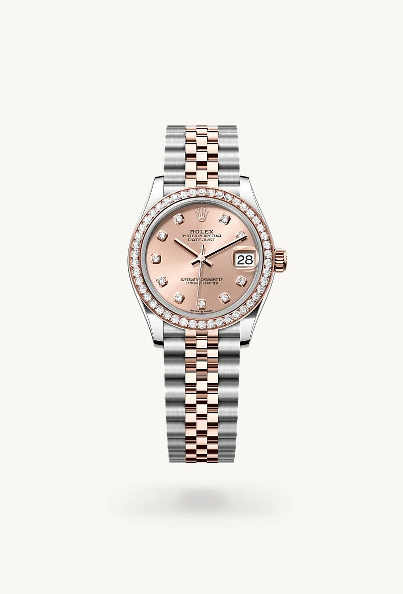 Rolex Datejust in Everose Rolesor - combination of Oystersteel and Everose gold, M278381RBR-0024 - Sylvan's Jewelers