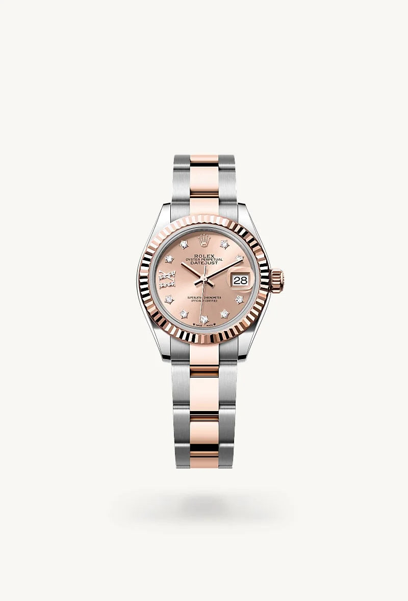 rolex Lady-Datejust in Everose Rolesor - combination of Oystersteel and Everose gold, M279171-0028 - Sylvan's Jewelers