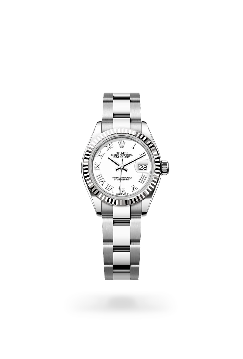 rolex Lady-Datejust in White Rolesor - combination of Oystersteel and white gold, M279174-0020 - Sylvan's Jewelers