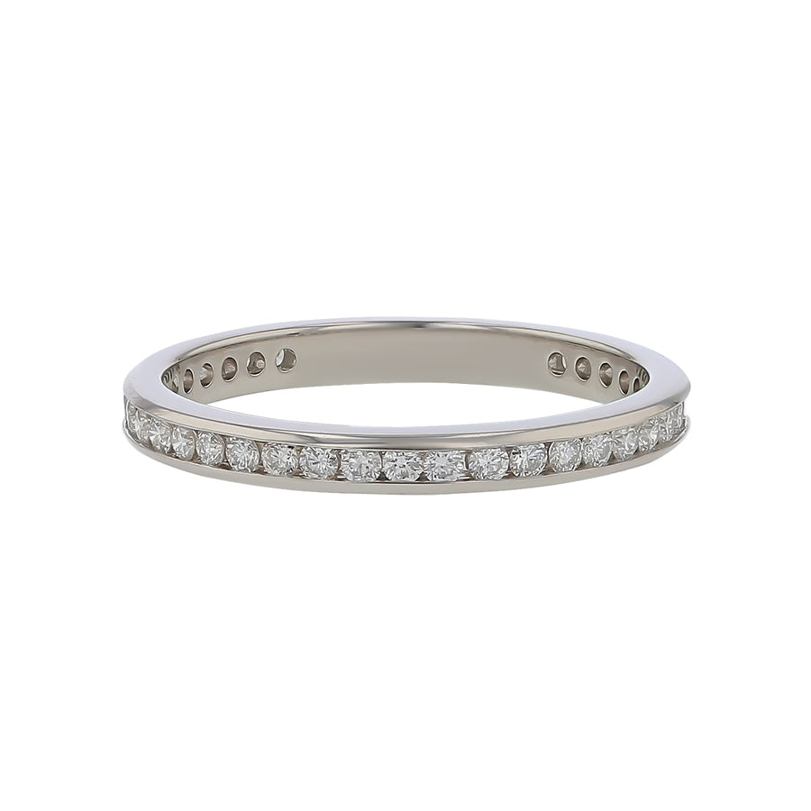 Suna 0.51ct Diamond Channel Set Eternity Wedding Band in Platinum, size 7