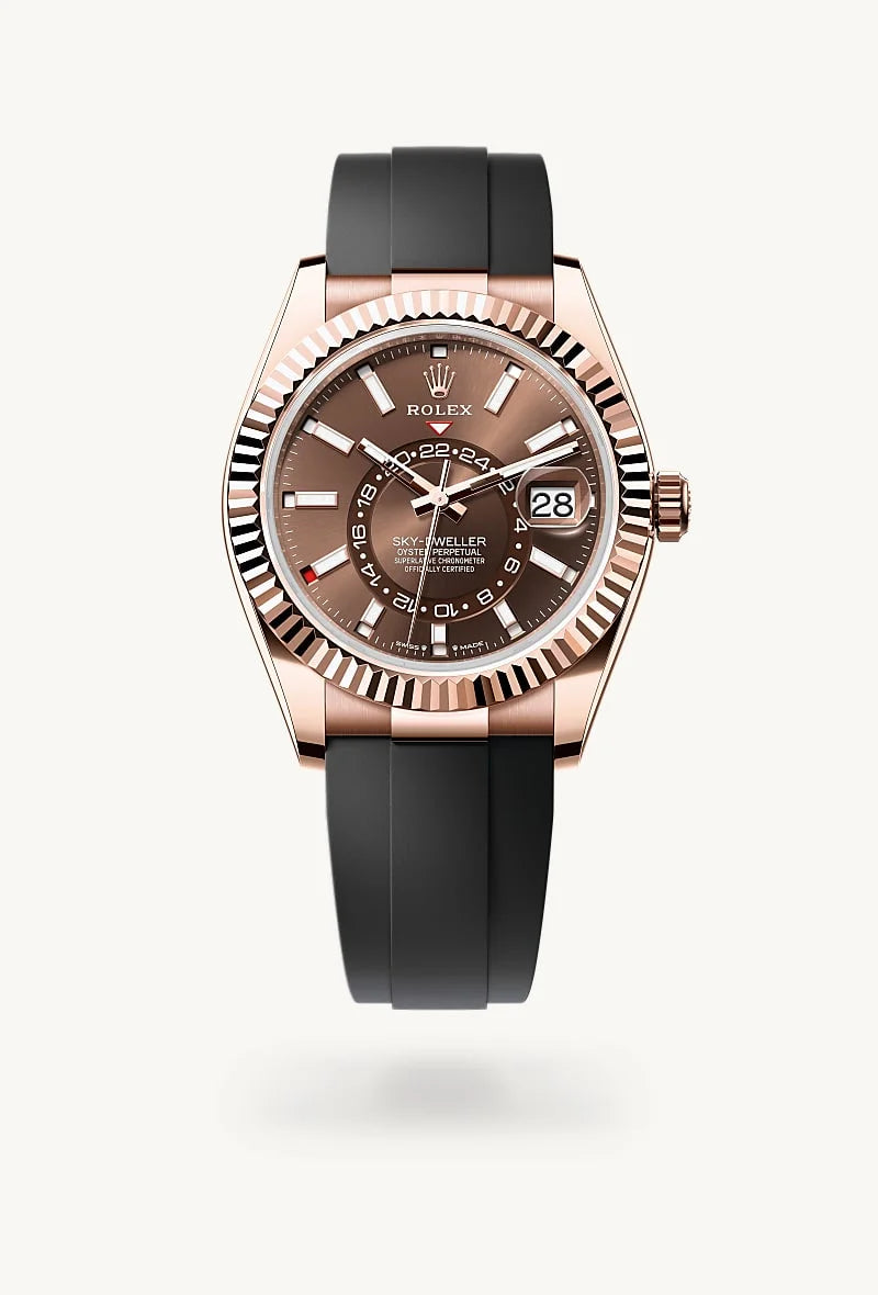 rolex Sky-Dweller in 18 kt Everose gold, M336235-0002 - Sylvan's Jewelers