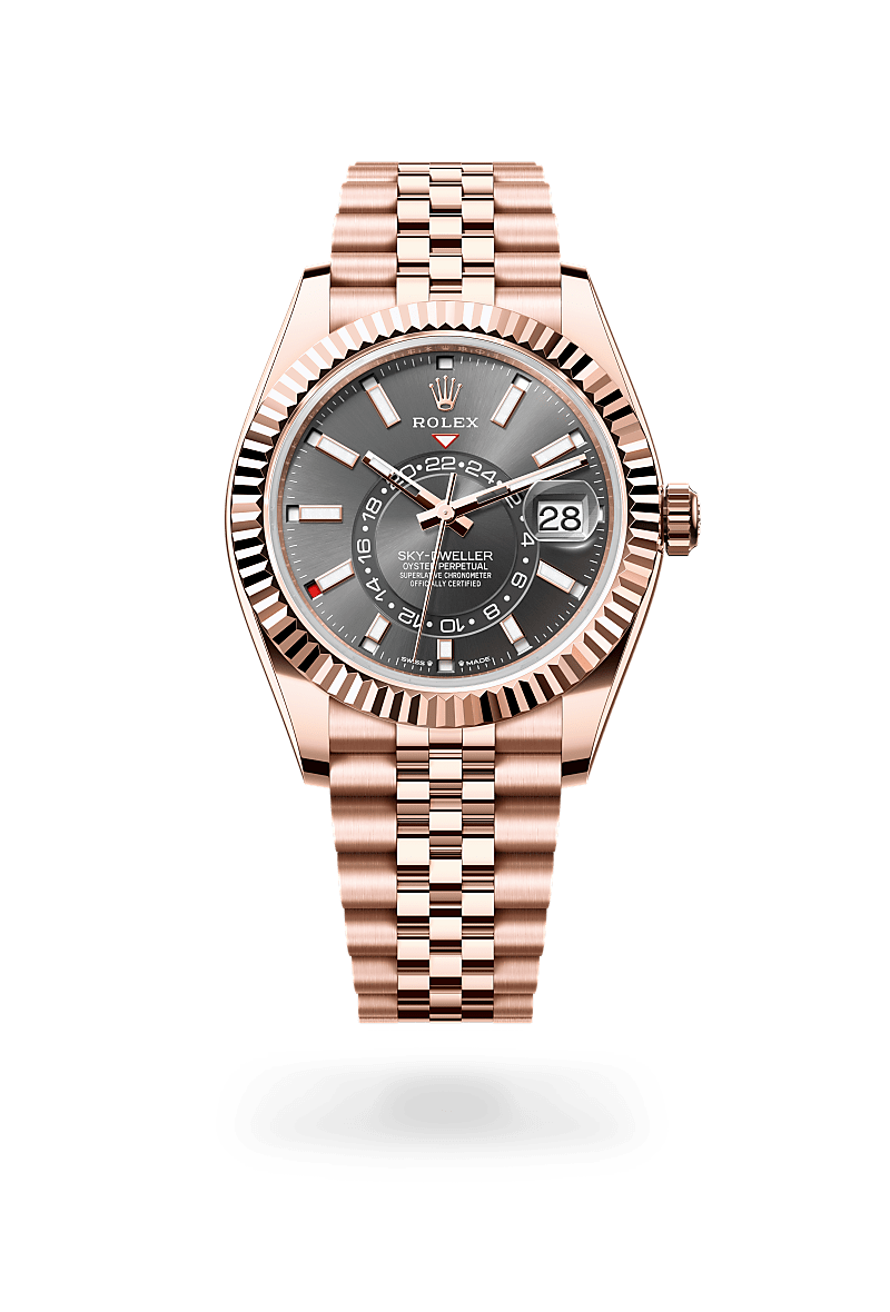 rolex Sky-Dweller in 18 kt Everose gold,  - Sylvans