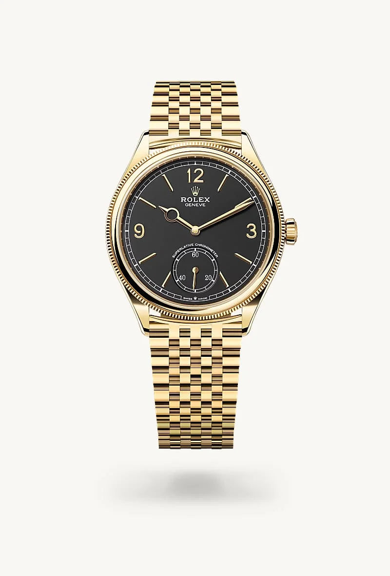 Rolex 1908 in 18 kt yellow gold, M52508-0007 - Sylvan's Jewelers