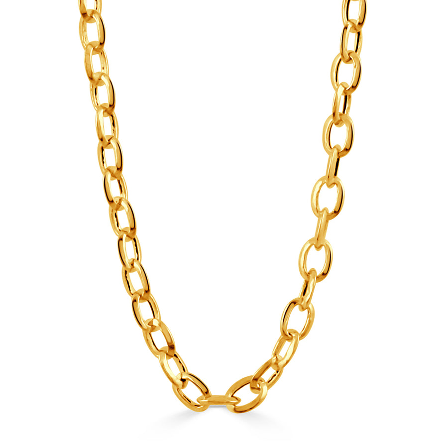 Oval Link Chain in 18K Yellow Gold, 18"