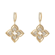 Venetian Princess 0.67ct Diamond Mother of Pear Pirouette Earrings in 18K Yellow Gold