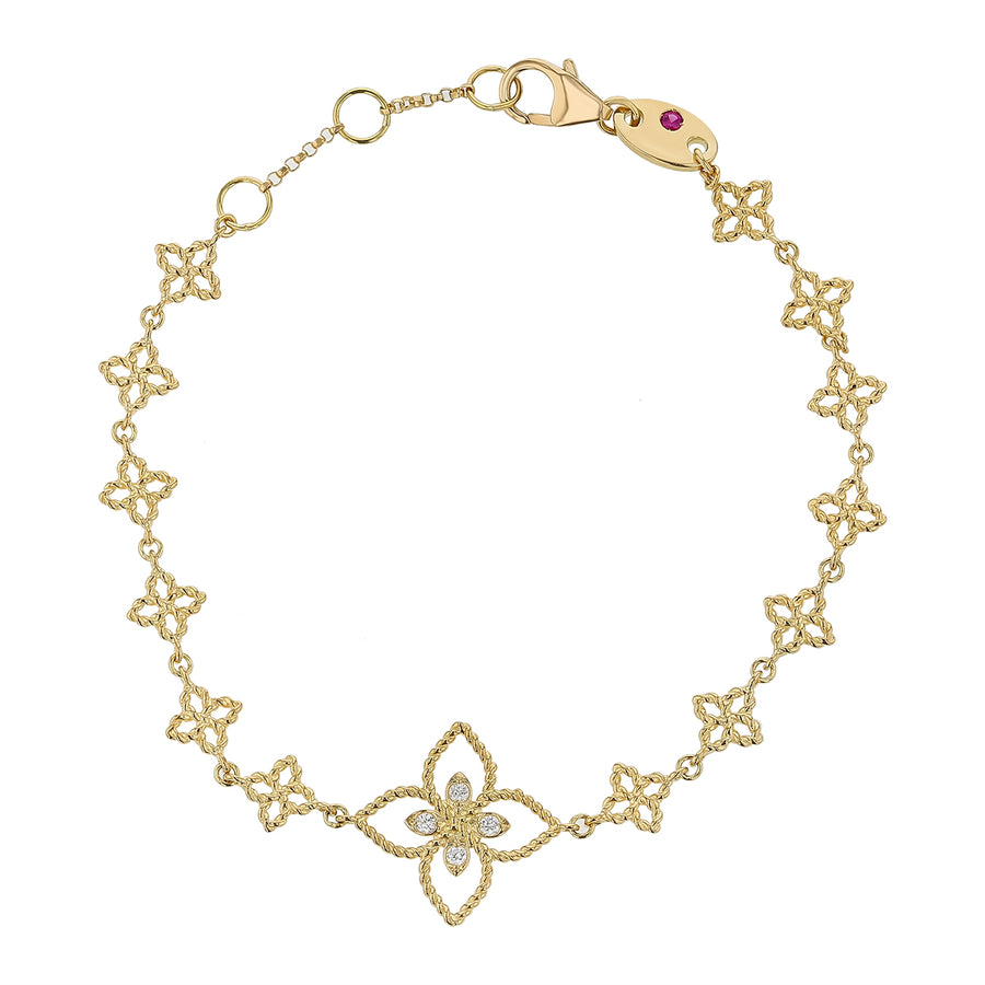 Principessa 0.04ct Diamond Bracelet in 18K Yellow Gold