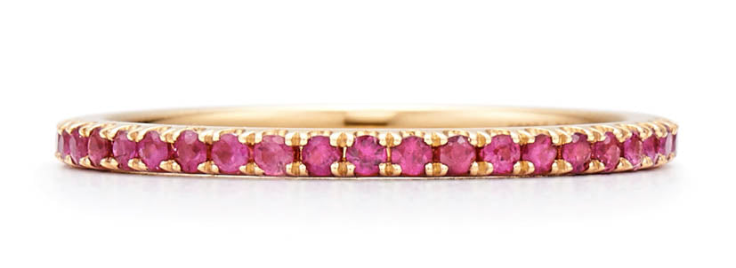 Stackable Ruby Eternity Band