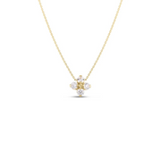 Love in Verona 0.55Ct Diamond Flower Necklace in 18K Yellow Gold, 18in