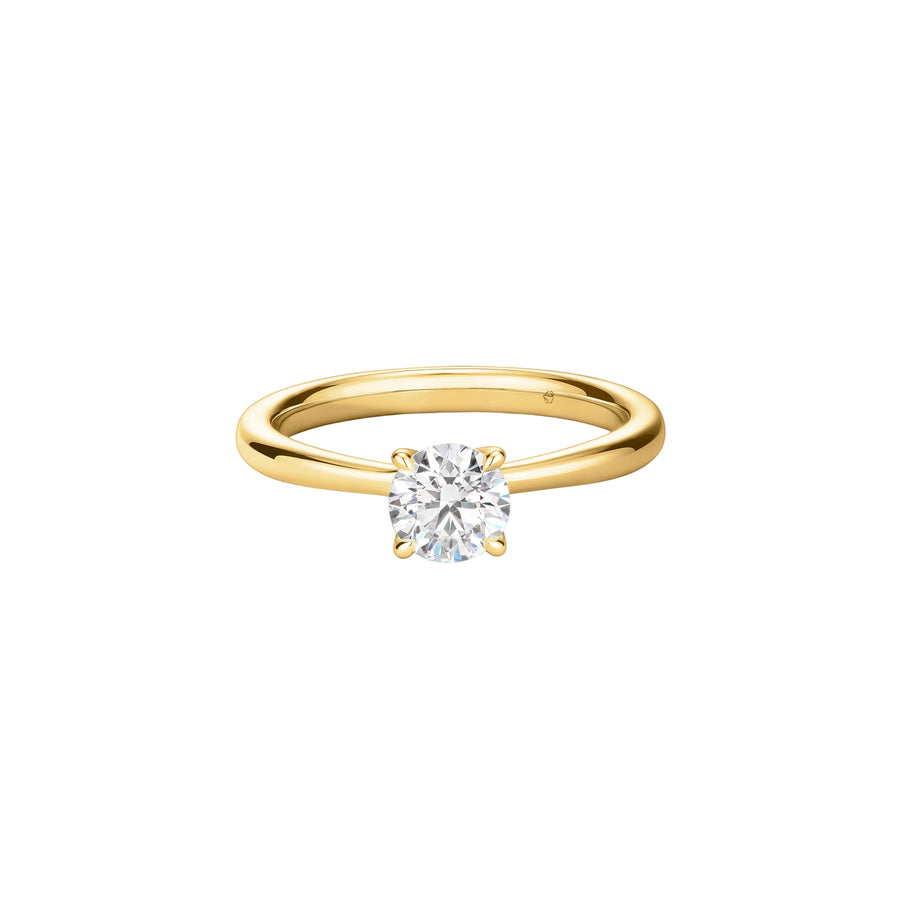 Vela 1.07ct Round Brilliant Diamond Solitaire Ring in 18K Yellow Gold, size 6.5