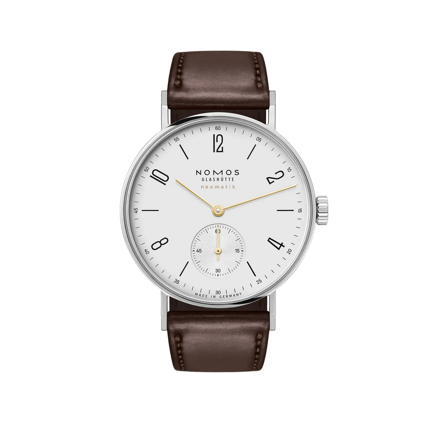 37.5mm Tangente Neomatik Doré Watch with Galvanized Silver Dial in Stainless Steel, Strap