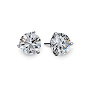 1.35ct Fire & Ice Round Brilliant Diamonds I/VS1-VS2 AGS IR Inscribed GIA and Fire & Ice Stud Earrings in 18K White Gold