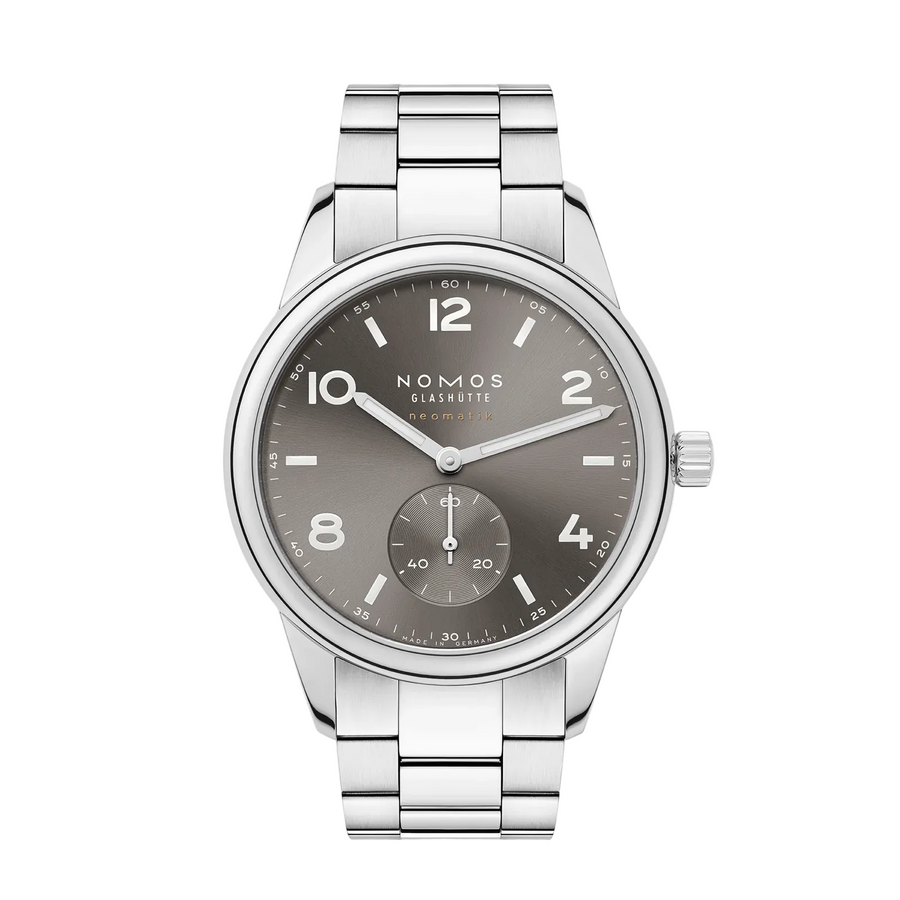 39mm Club Sport Neomatik Smoke Watch with Grey Dial in Stainless Steel Bracelet