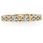 9.5mm Link Bracelet in Platinum and 14K Rose Gold, 7.5"