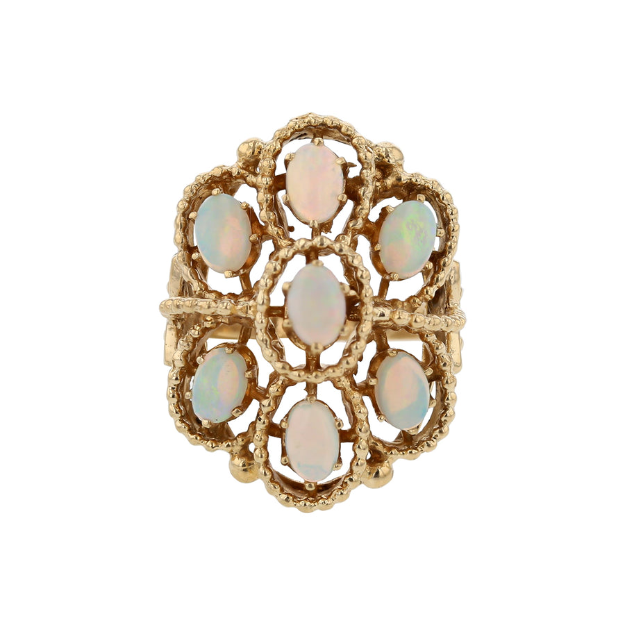 1.95ct Cabochon Opal Ring in 18K Yellow Gold