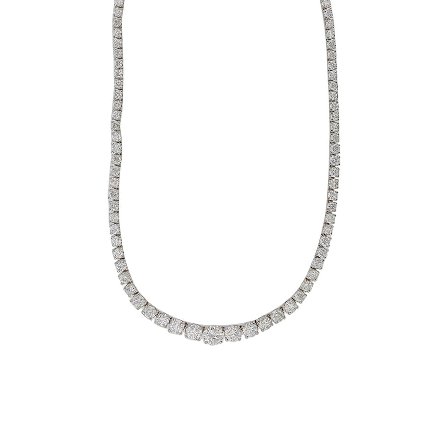 18.04ct Diamond Riveria Necklace in Platinum, 16"